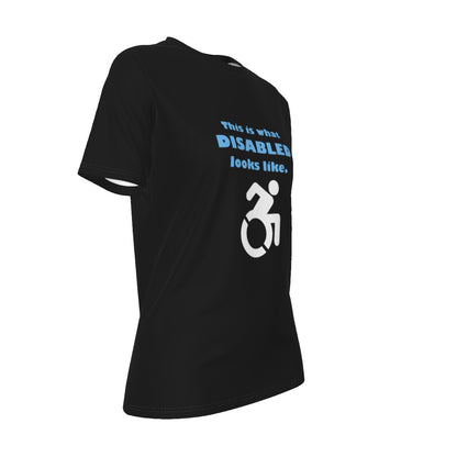 Disability Phrases and Symbols Fitted O-Neck T-Shirt | Choose Your Design and Colourway