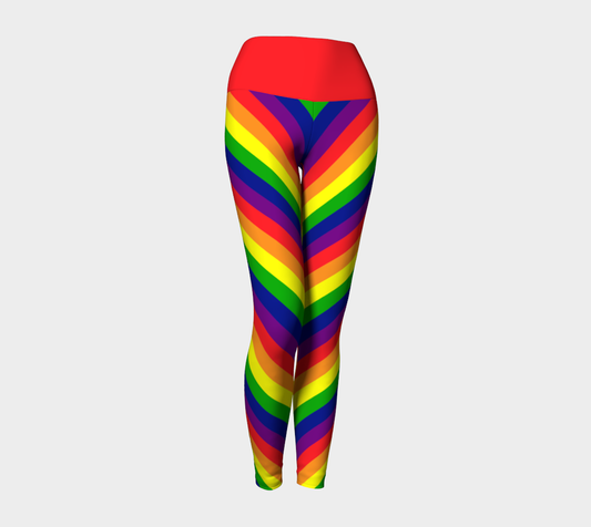 Rainbow Striped Yoga Leggings