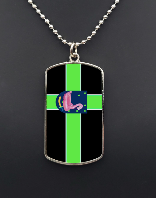 KÄÄRIJÄ Fan Flag Metal Dog Tag Pendant Necklace | Choose Your Flag | Choose Your Chain or Cord