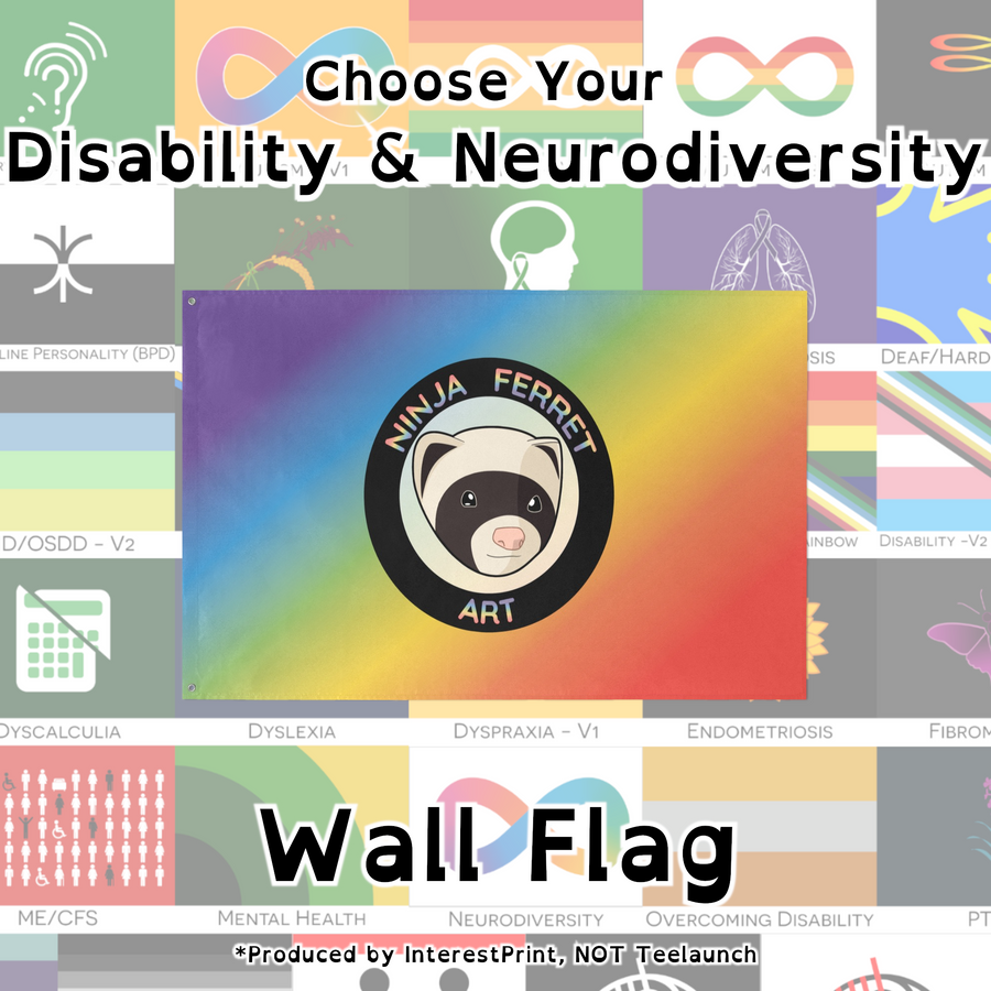 Choose Your Disability or Neurodiversity Wall Flag | Single-Sided | 4 Sizes | Disability, Autism and Neurodiversity