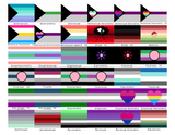 Pride Flag Stickers - Waving | Aroace (Waterproof Vinyl)