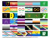 Disability & Neurodiversity Flag Stickers - Waving | (Waterproof Vinyl)