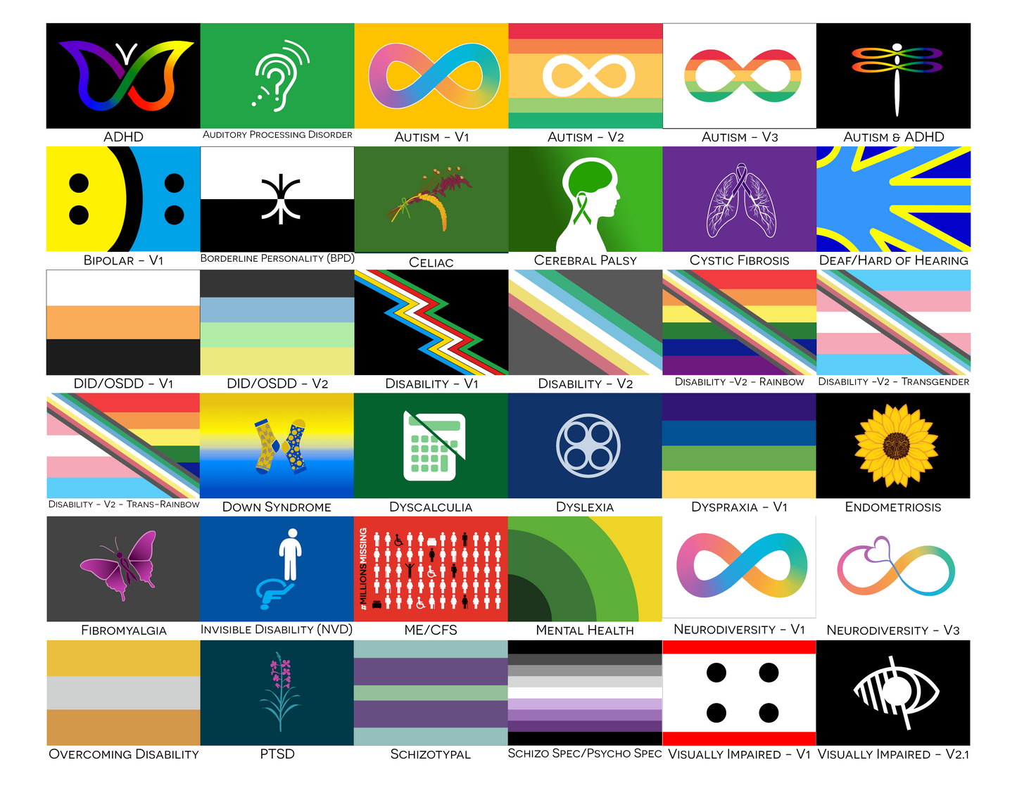 Disability and Neurodiversity Pride Indoor Mat | Choose Your Flag