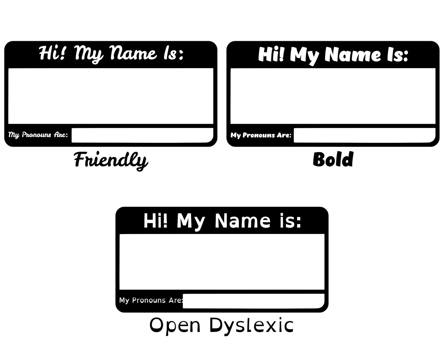 Name and Pronoun Labels | Printable | Fits Avery 5163