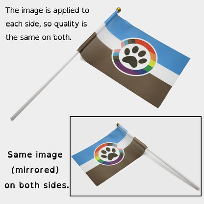 Drapeaux de main/de bureau Furry Pride | Choisissez votre drapeau | Double face