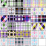 6x5 grid showing samples of plaids based on different gender identity and presentation flags. For more descriptions, feel free to contact us.