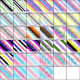 6x5 grid showing samples of stripes based on different gender identity and presentation flags. For more descriptions, feel free to contact us.