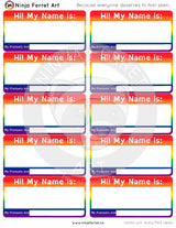 Name and Pronoun Labels | Printable | Fits Avery 5163