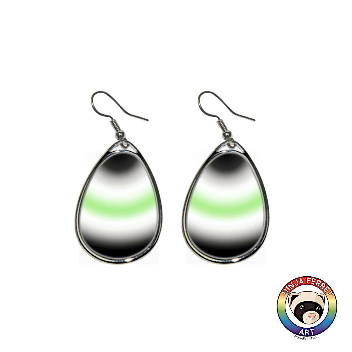 Gender Gradient or Faux Stone Oval Earrings | Choose Your Colourway