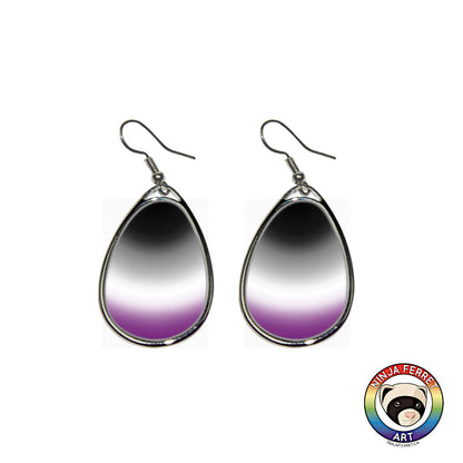 Aroace Gradient or Faux Stone Oval Earrings | Choose Your Colourway