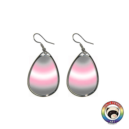 Gender Gradient or Faux Stone Oval Earrings | Choose Your Colourway