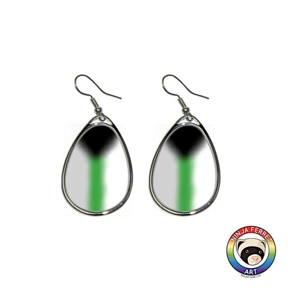 Aroace Gradient or Faux Stone Oval Earrings | Choose Your Colourway