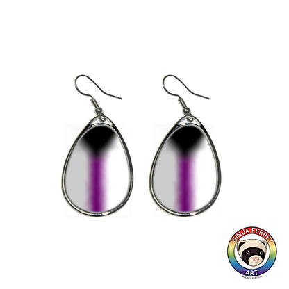 Aroace Gradient or Faux Stone Oval Earrings | Choose Your Colourway