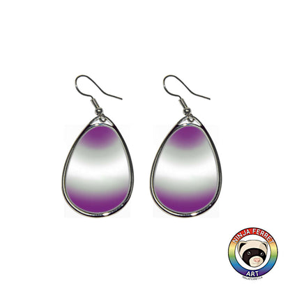 Aroace Gradient or Faux Stone Oval Earrings | Choose Your Colourway