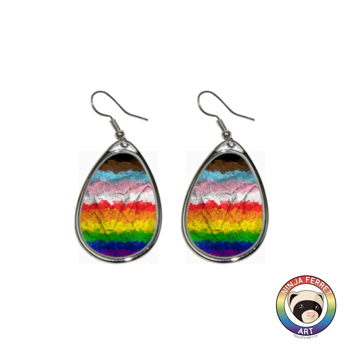 Rainbow Gradient or Faux Stone Oval Earrings | Choose Your Colourway