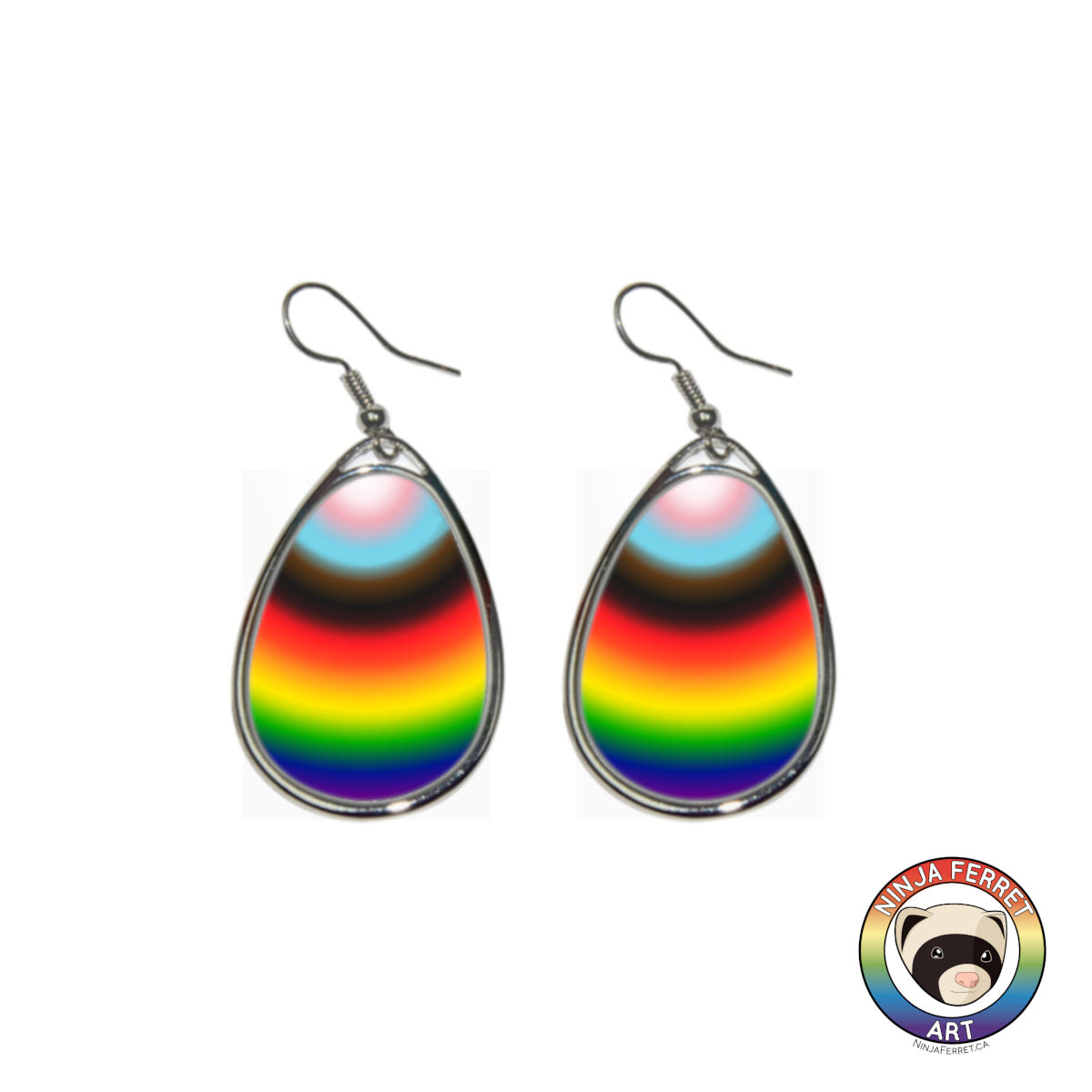 Rainbow Gradient or Faux Stone Oval Earrings | Choose Your Colourway