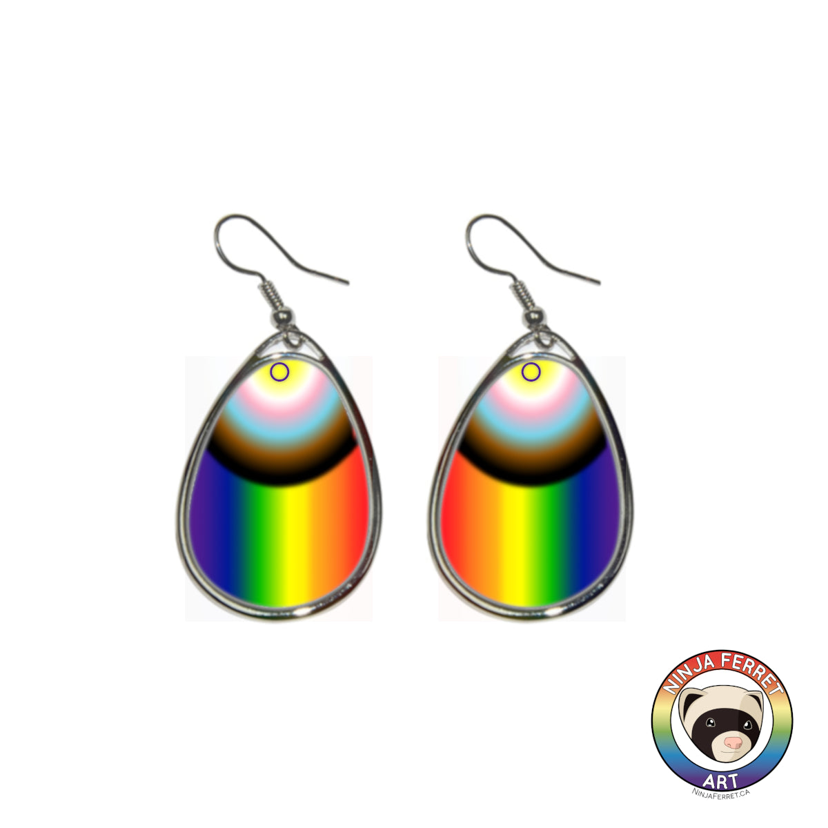 Rainbow Gradient or Faux Stone Oval Earrings | Choose Your Colourway