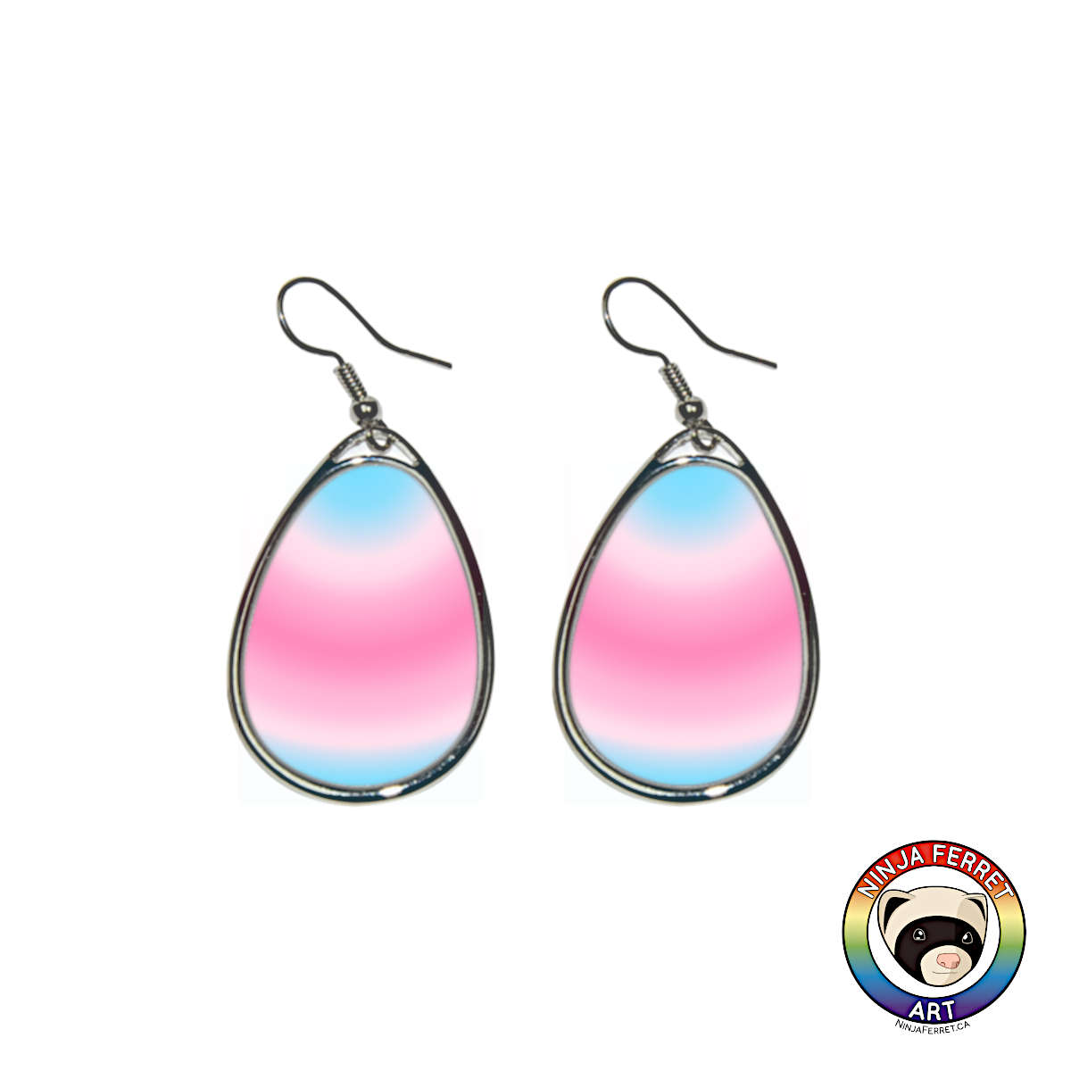 Gender Gradient or Faux Stone Oval Earrings | Choose Your Colourway