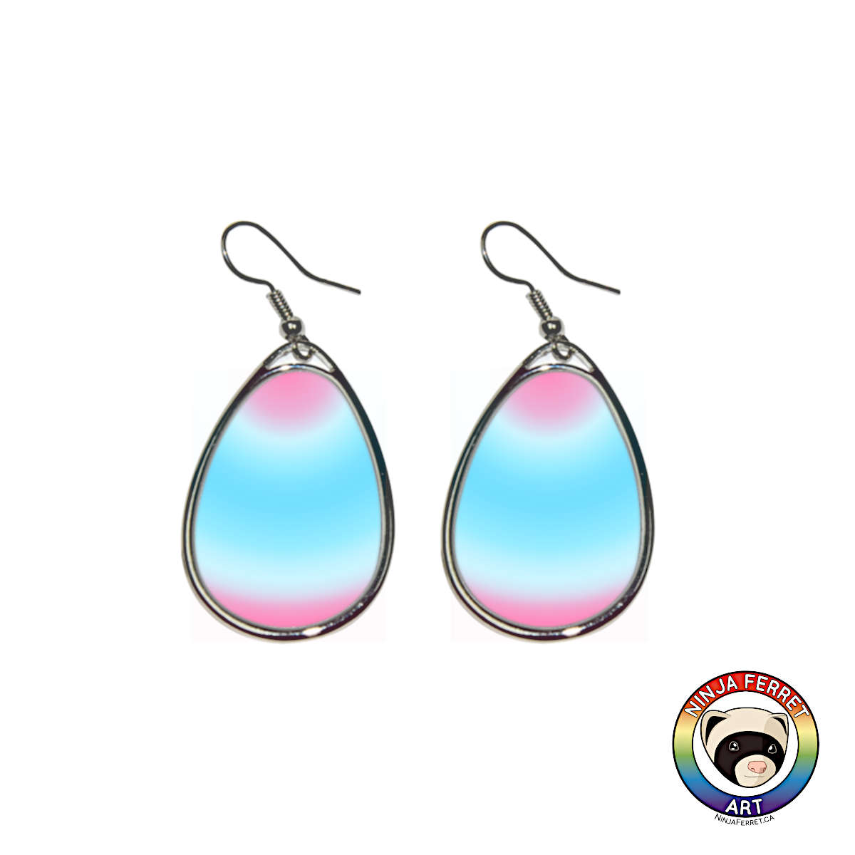 Gender Gradient or Faux Stone Oval Earrings | Choose Your Colourway