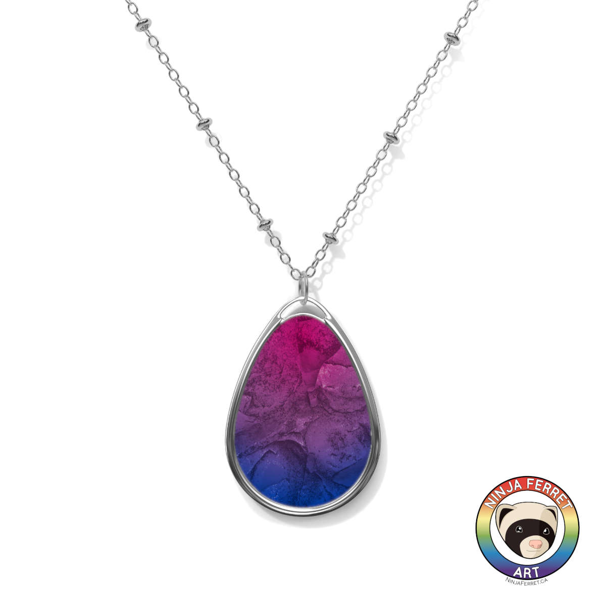 Orientation Gradient or Faux Stone Oval Necklace | Choose Your Colourway