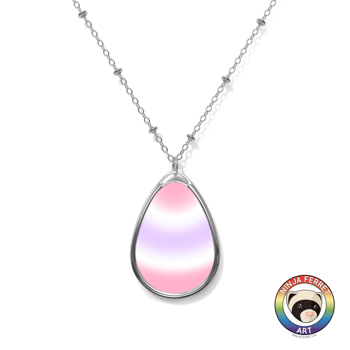 Orientation Gradient or Faux Stone Oval Necklace | Choose Your Colourway