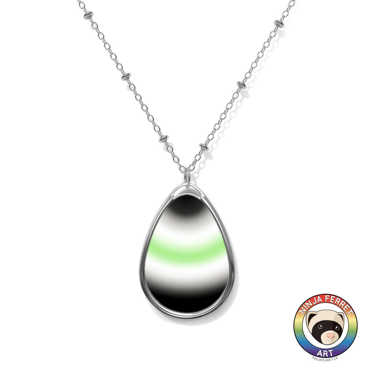 Gender Gradient or Faux Stone Oval Necklace | Choose Your Gender Pride Flag Colourway