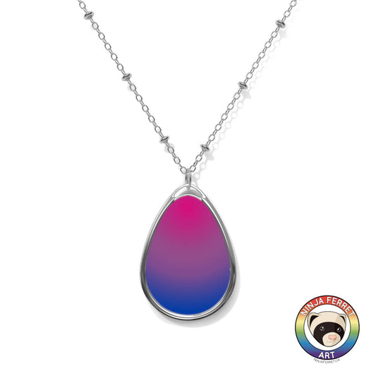 Orientation Gradient or Faux Stone Oval Necklace | Choose Your Colourway