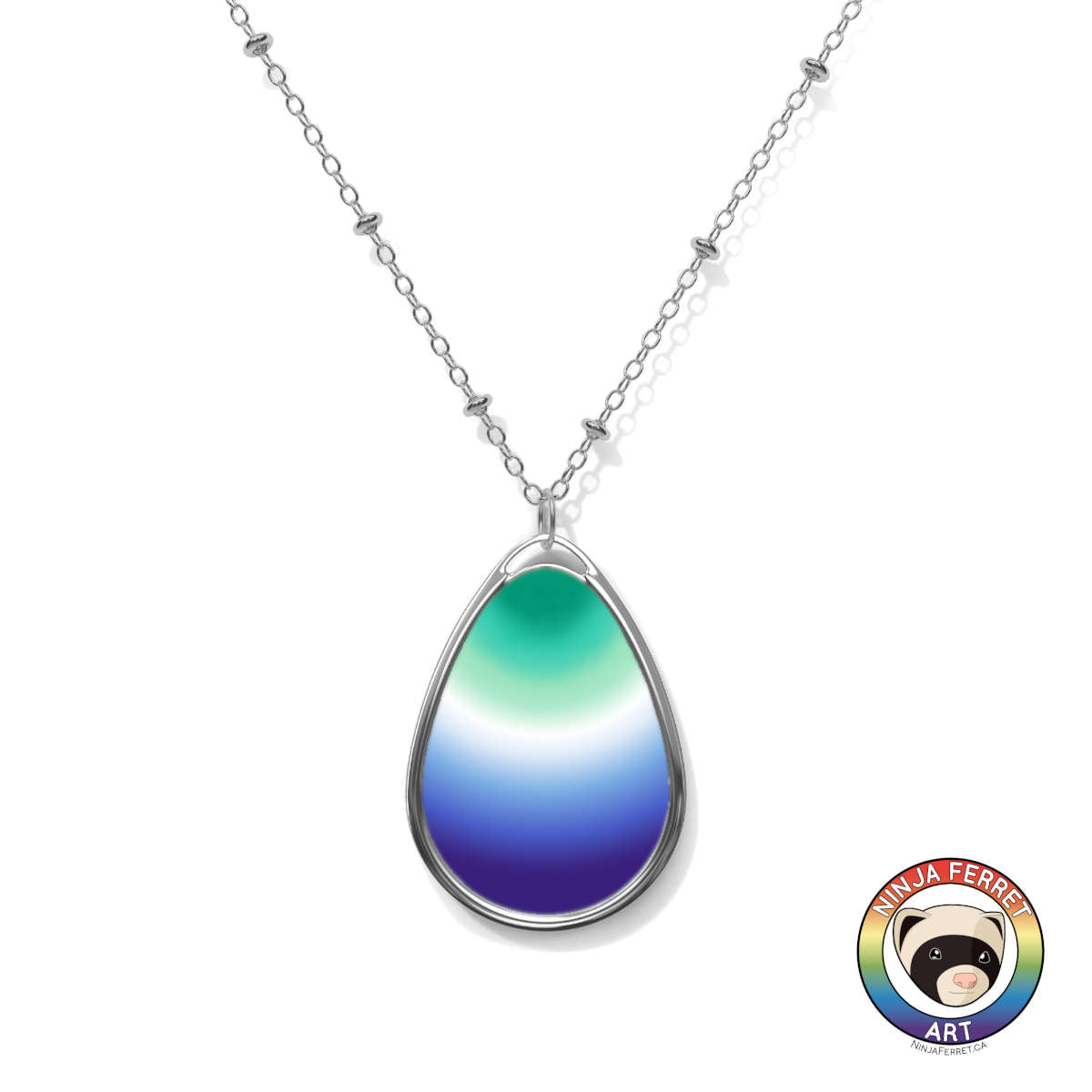 Orientation Gradient or Faux Stone Oval Necklace | Choose Your Colourway