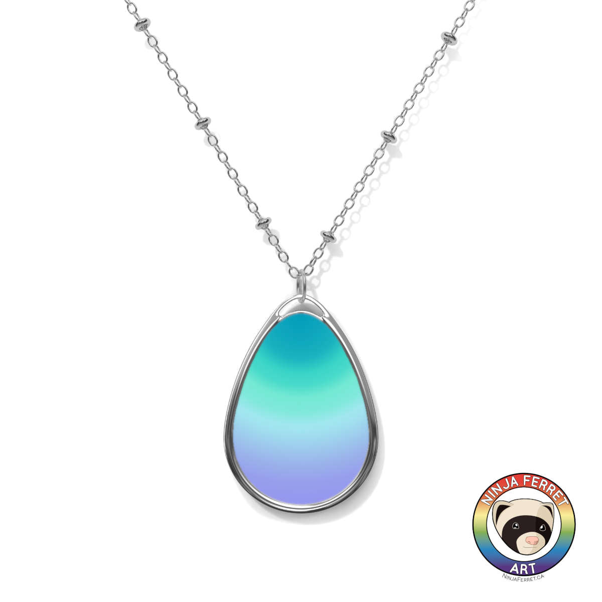 Orientation Gradient or Faux Stone Oval Necklace | Choose Your Colourway