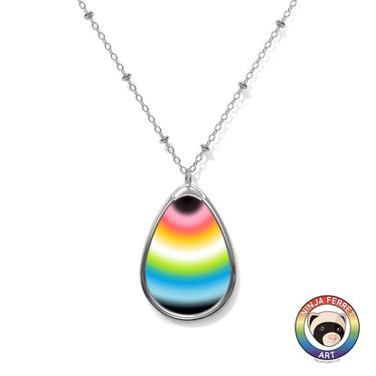 Orientation Gradient or Faux Stone Oval Necklace | Choose Your Colourway