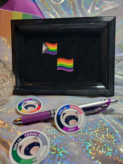 Rainbow Pride Flag Enamel Pendants | Choose Basic or Rainbow Progress Flags