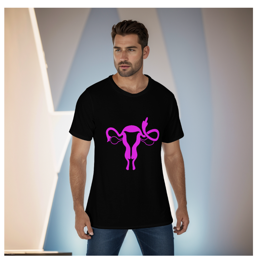 Uterus Middle Finger Relaxed Fit O-Neck T-Shirt