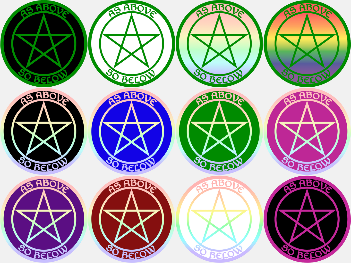 Satanic Stickers | 2 Sizes | Single or Multipacks