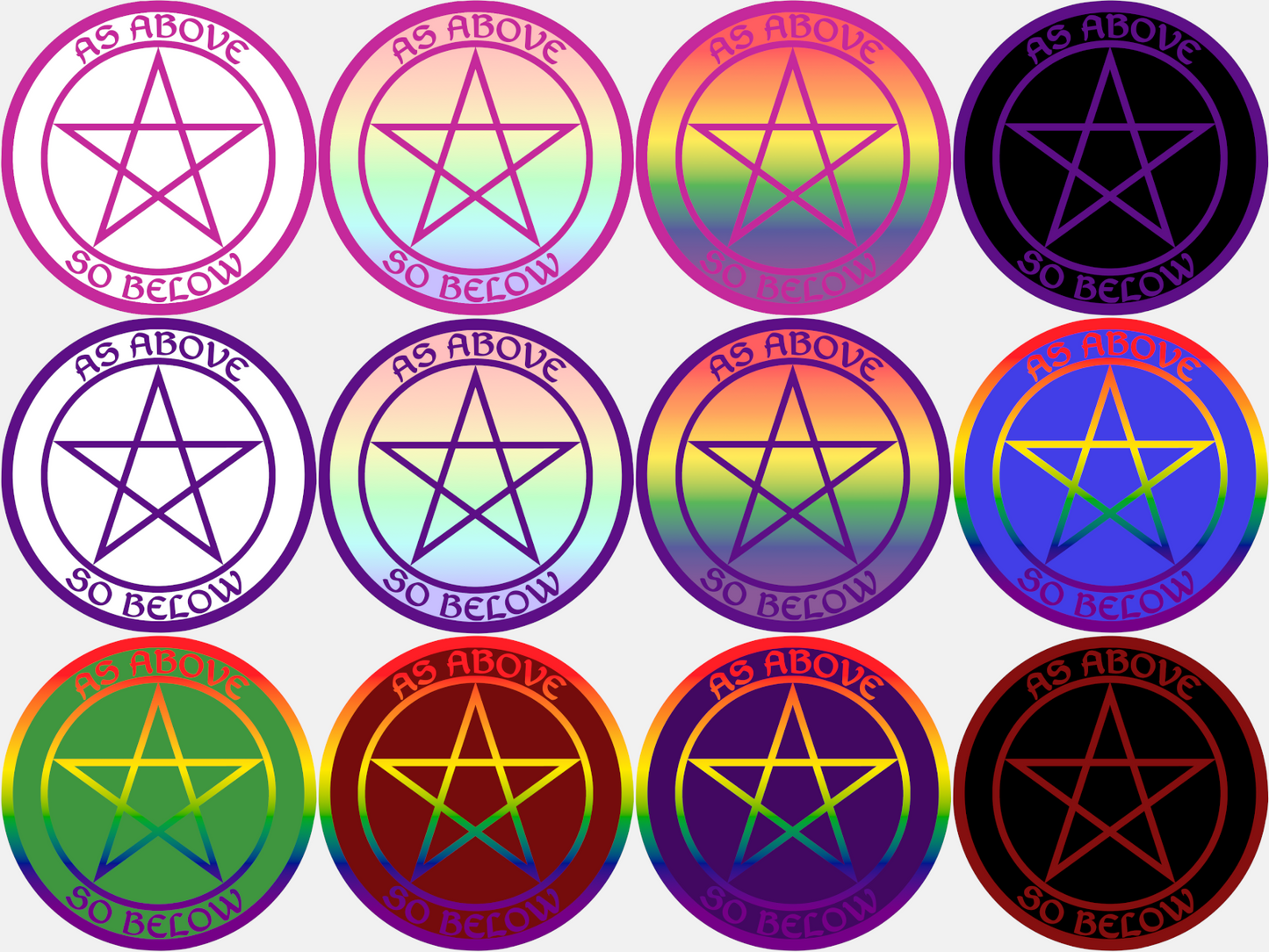 Satanic Stickers | 2 Sizes | Single or Multipacks