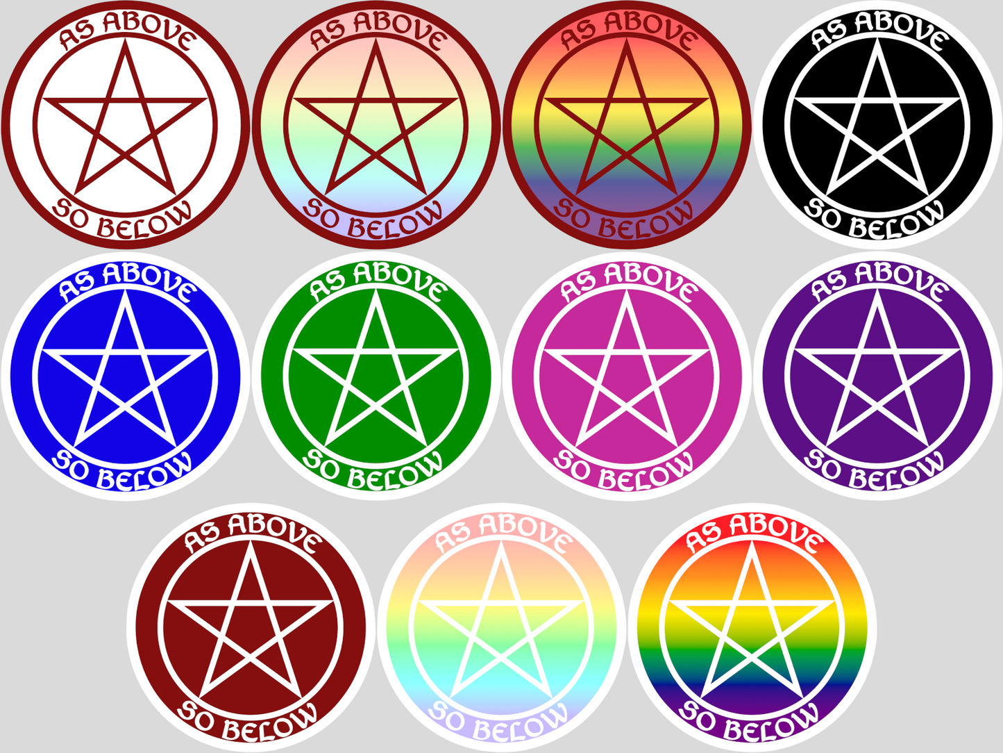 Satanic Stickers | 2 Sizes | Single or Multipacks