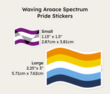 Pride Flag Stickers - Waving | Aroace (Waterproof Vinyl)