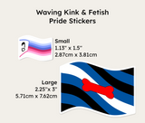 Kink & Fetish Flag Stickers - Waving | (Waterproof Vinyl)