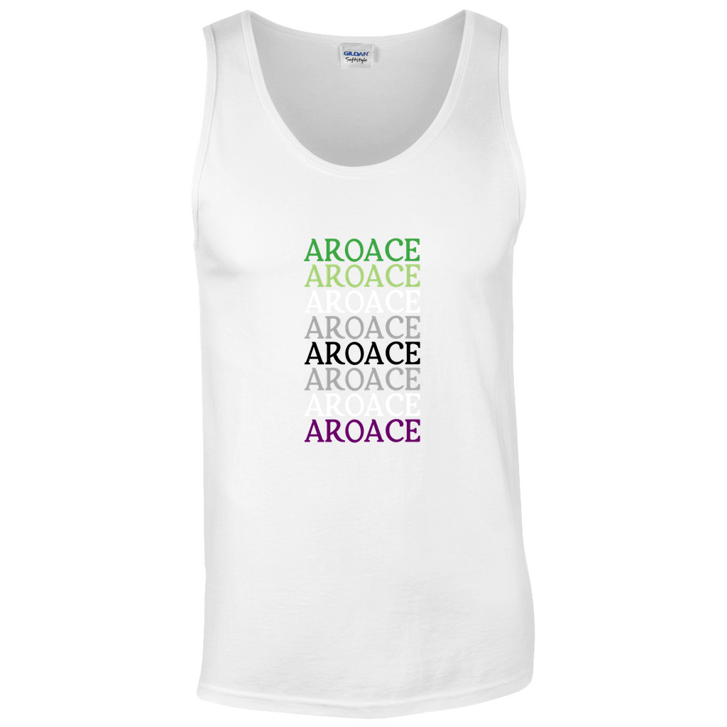 Funky Text Aro Ace Unisex Tank Tops | Gildan