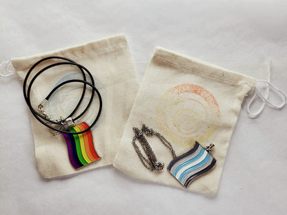 Polyamory Pride Flag Enamel Pendant Necklaces | Choose Your Flag