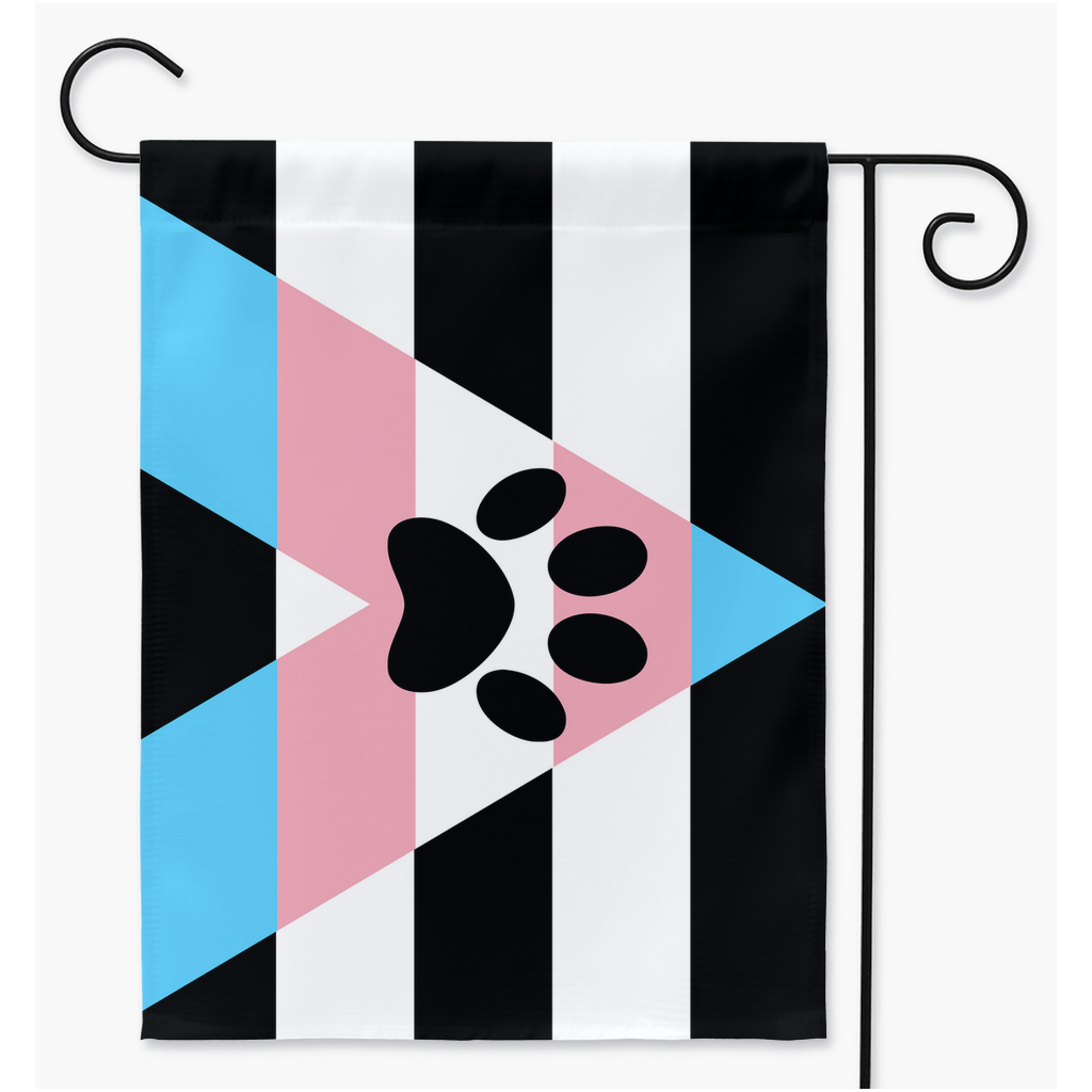 Furry Transgender Ally Yard and Garden Flags | Single Or Double-Sided | 2 Sizes