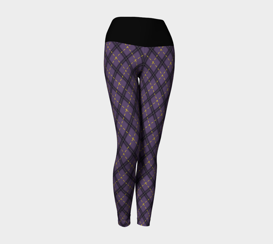 Nonbinary Dark Argyle Yoga Leggings