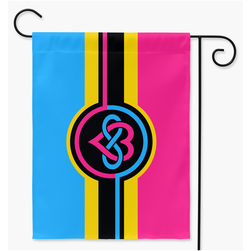 Polyamory - V4 - Pansexual Yard and Garden Flags | Single Or Double-Sided | 2 Sizes