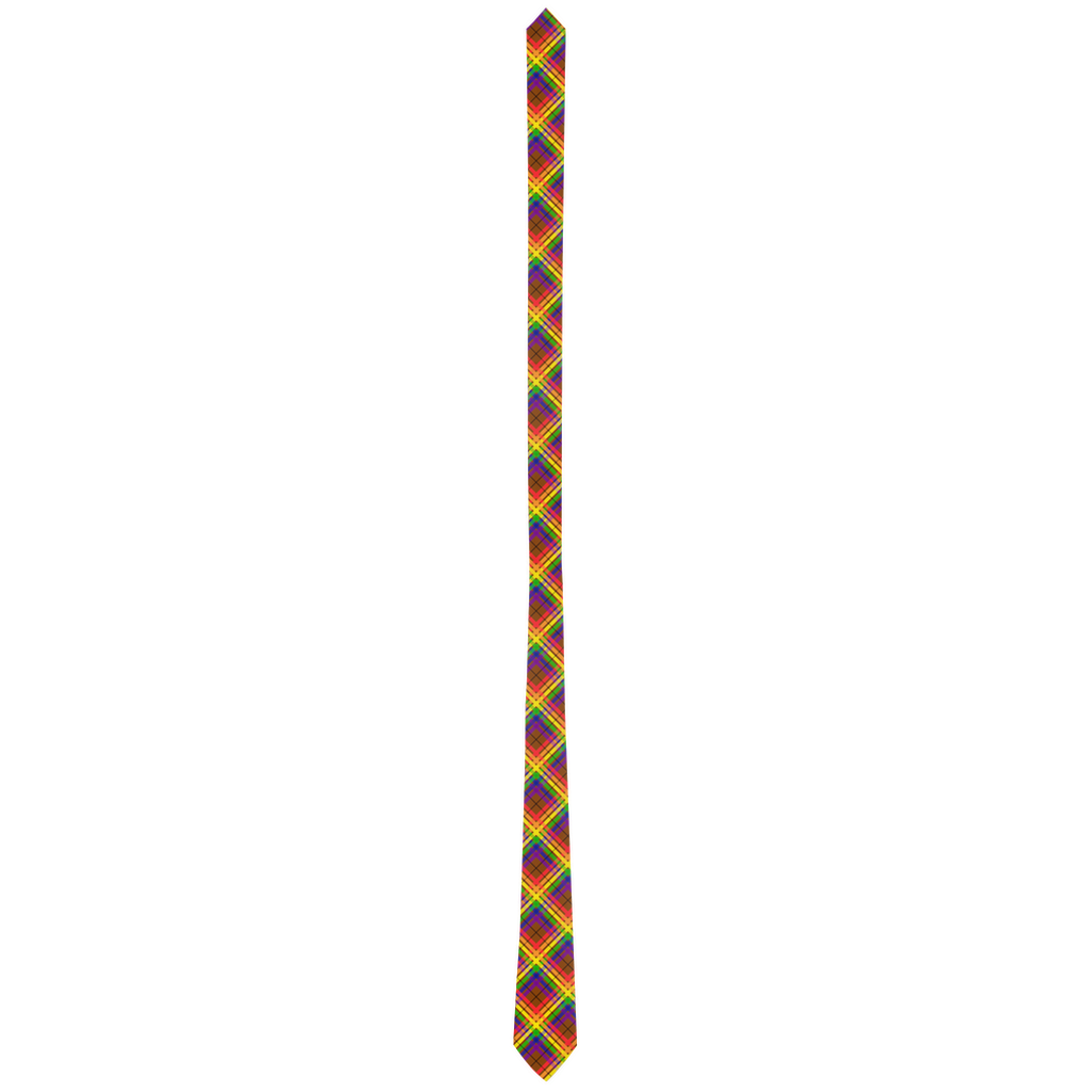 Rainbow/Spice Tartan Plaid Neck Tie