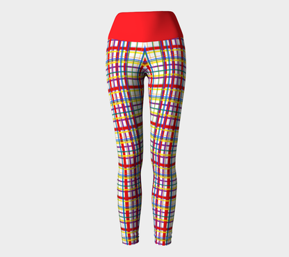 Rainbow Madras Plaid Yoga Leggings