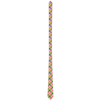 Rainbow/Buttermilk Tartan Plaid Neck Tie