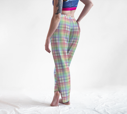 Pastel Rainbow/White Tartan Plaid Lounge Pants