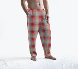 Pastel Rainbow/Rich Salmon Tartan Plaid Lounge Pants