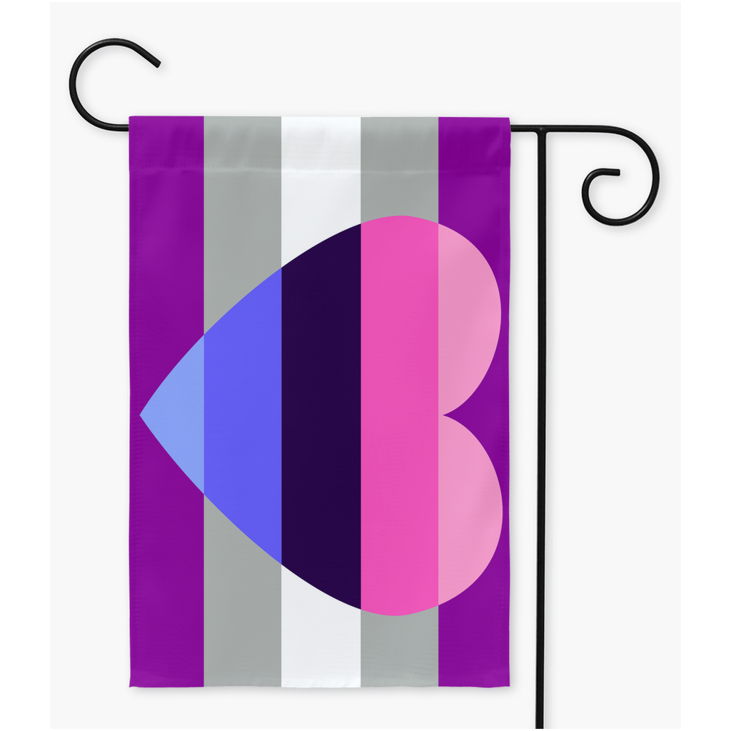 Greysexual Omniromantic Pride Yard et drapeaux de jardin | Simple ou double face | 2 tailles