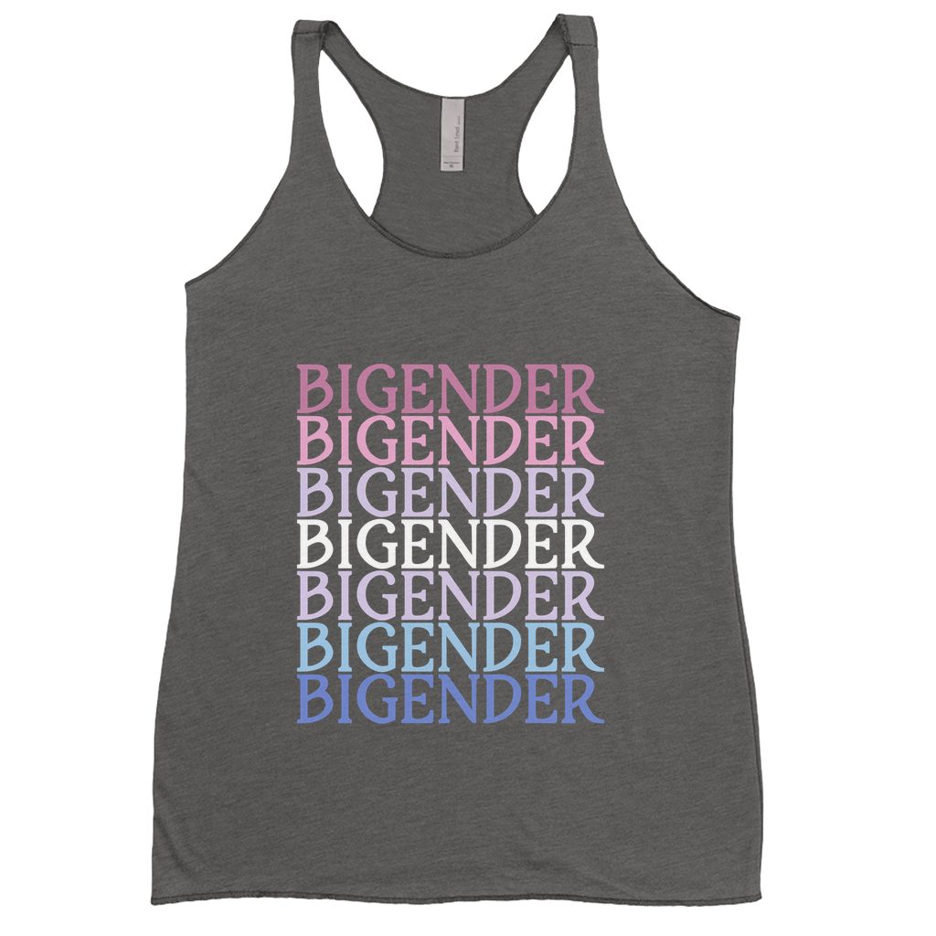 Funky Text Gender Racerback Tank Tops | Next Level