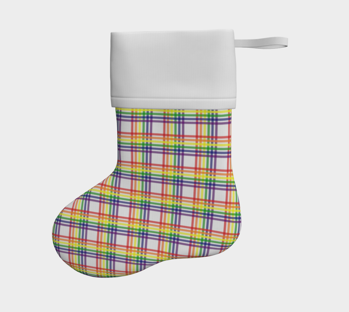 Pride Plaid Holiday Stocking | Choose Your Pattern and Colourway